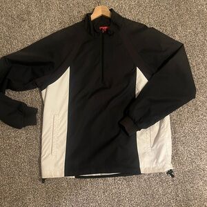 Footjoy Black and White Pullover Windbreaker Jacket